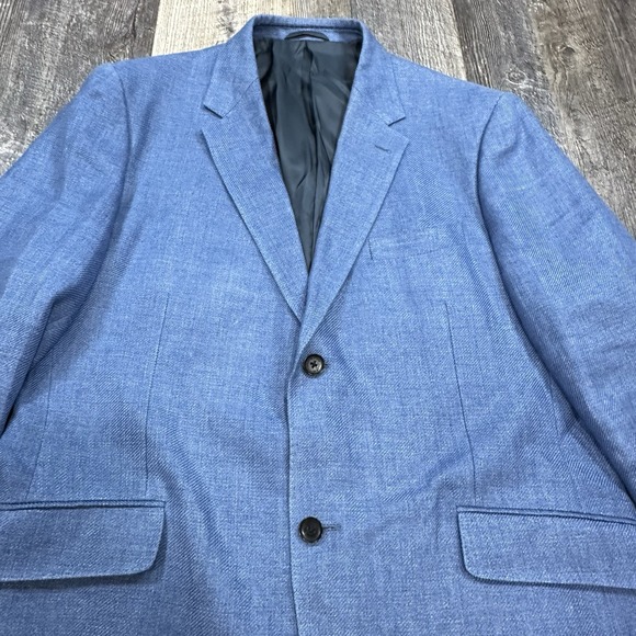 Rodd and Gunn Original Fit Sport Coat Mens L Two-Button Casual Jacket Blue Linen - Picture 4 of 16